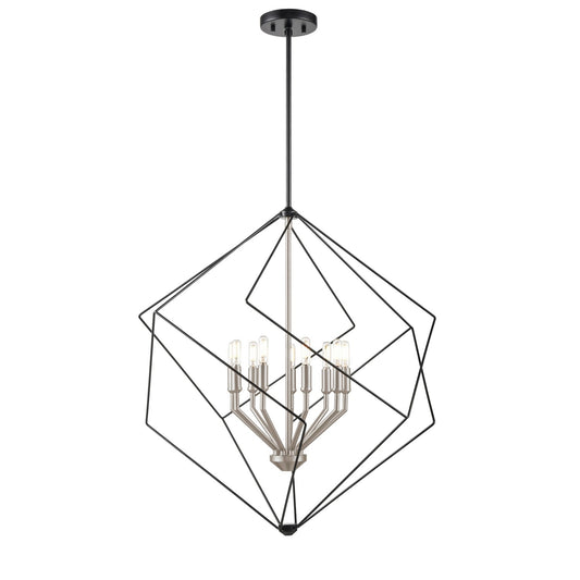 DVI Lighting - DVP44948BN+EB - Nine Light Foyer Pendant - Ashoona - Buffed Nickel And Ebony