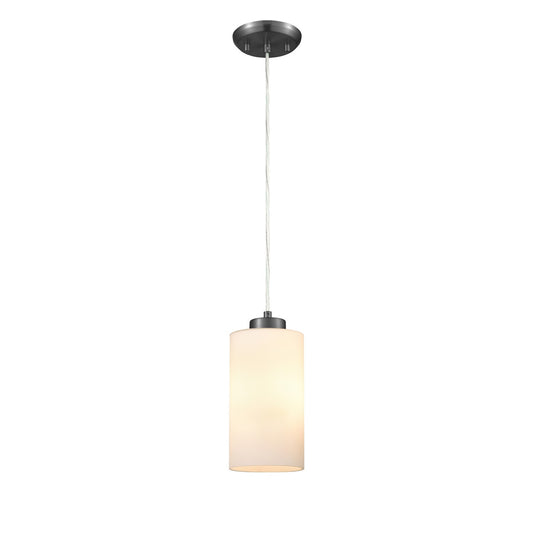 DVI Lighting - DVP47121EB-OP - One Light Pendant - Manitou - Ebony With Half Opal Glass