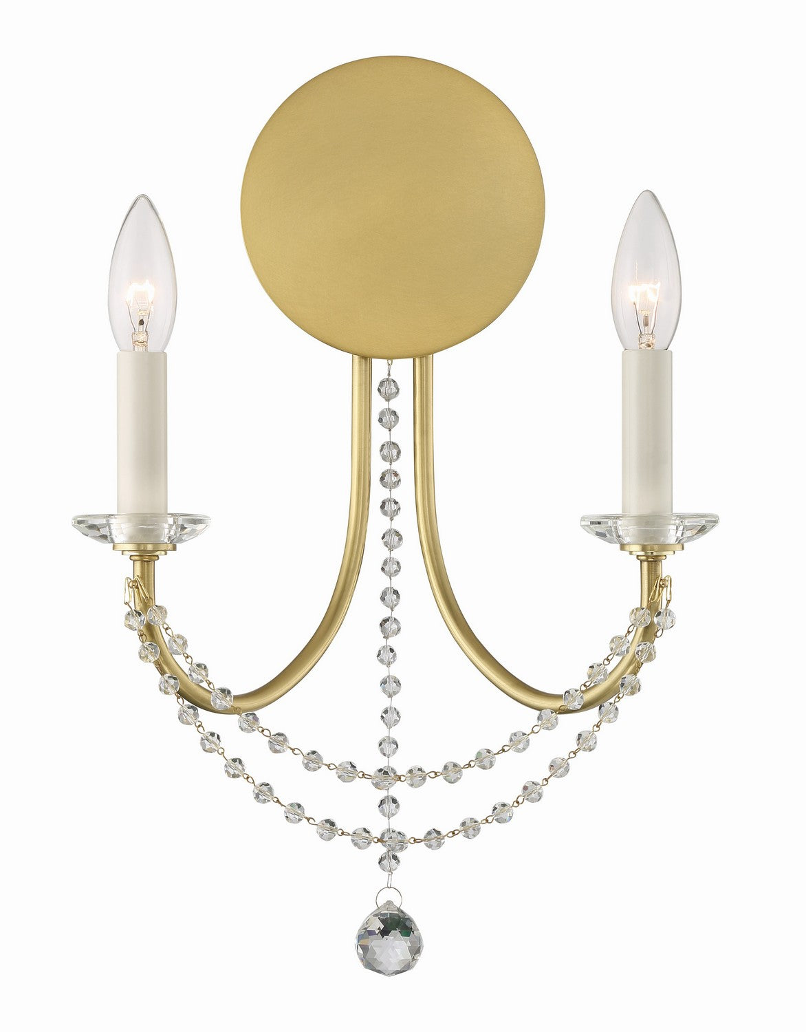 Crystorama - DEL-90802-AG - Two Light Wall Sconce - Delilah - Aged Brass