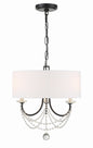 Crystorama - DEL-90803-MK - Three Light Mini Chandelier - Delilah - Matte Black