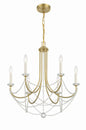 Crystorama - DEL-90806-AG - Six Light Chandelier - Delilah - Aged Brass