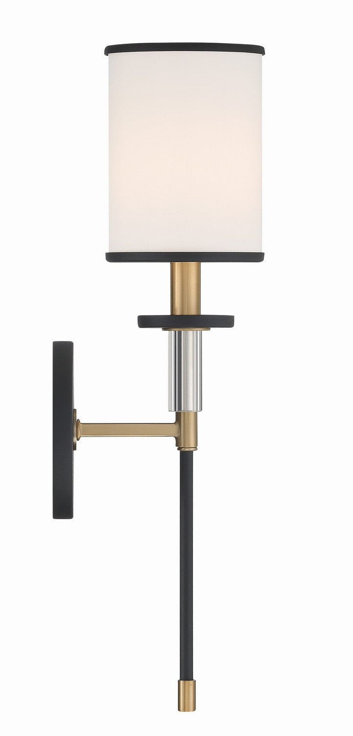 Crystorama - HAT-471-BF-VG - One Light Wall Sconce - Hatfield - Black Forged / Vibrant Gold