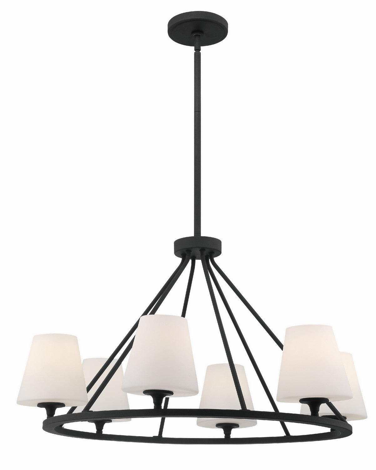 Crystorama - KEE-A3006-BF - Six Light Chandelier - Keenan - Black Forged