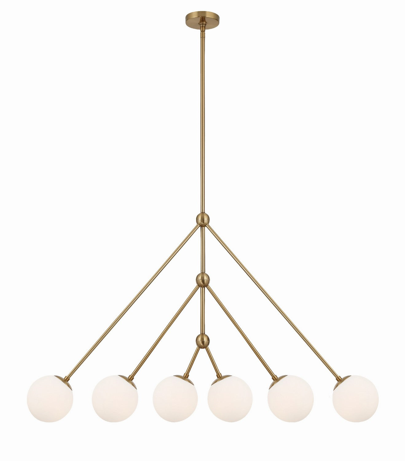 Crystorama - OMN-3006-AG - Six Light Chandelier - Omni - Aged Brass