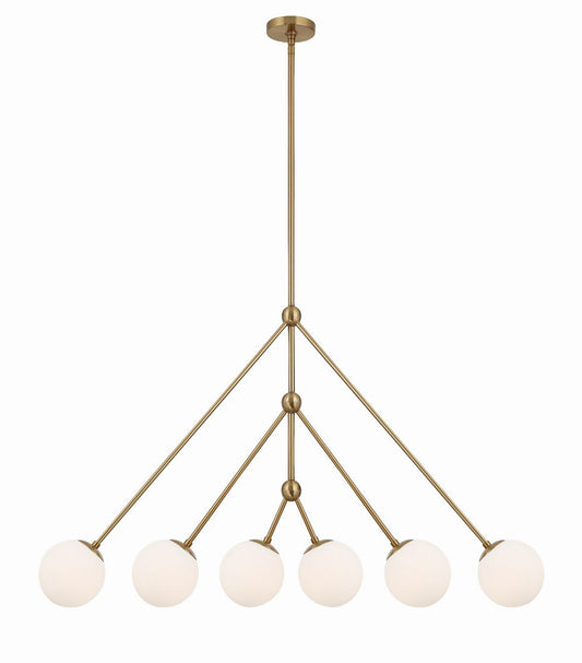 Crystorama - OMN-3006-AG - Six Light Chandelier - Omni - Aged Brass