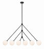 Crystorama - OMN-3006-MK - Six Light Chandelier - Omni - Matte Black