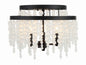 Crystorama - POP-A5073-MK-FR - Three Light Semi Flush Mount - Poppy - Matte Black