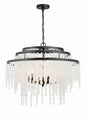 Crystorama - POP-A5076-MK-FR - Six Light Chandelier - Poppy - Matte Black