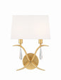 Crystorama - ROL-18802-GA - Two Light Wall Sconce - Rollins - Antique Gold