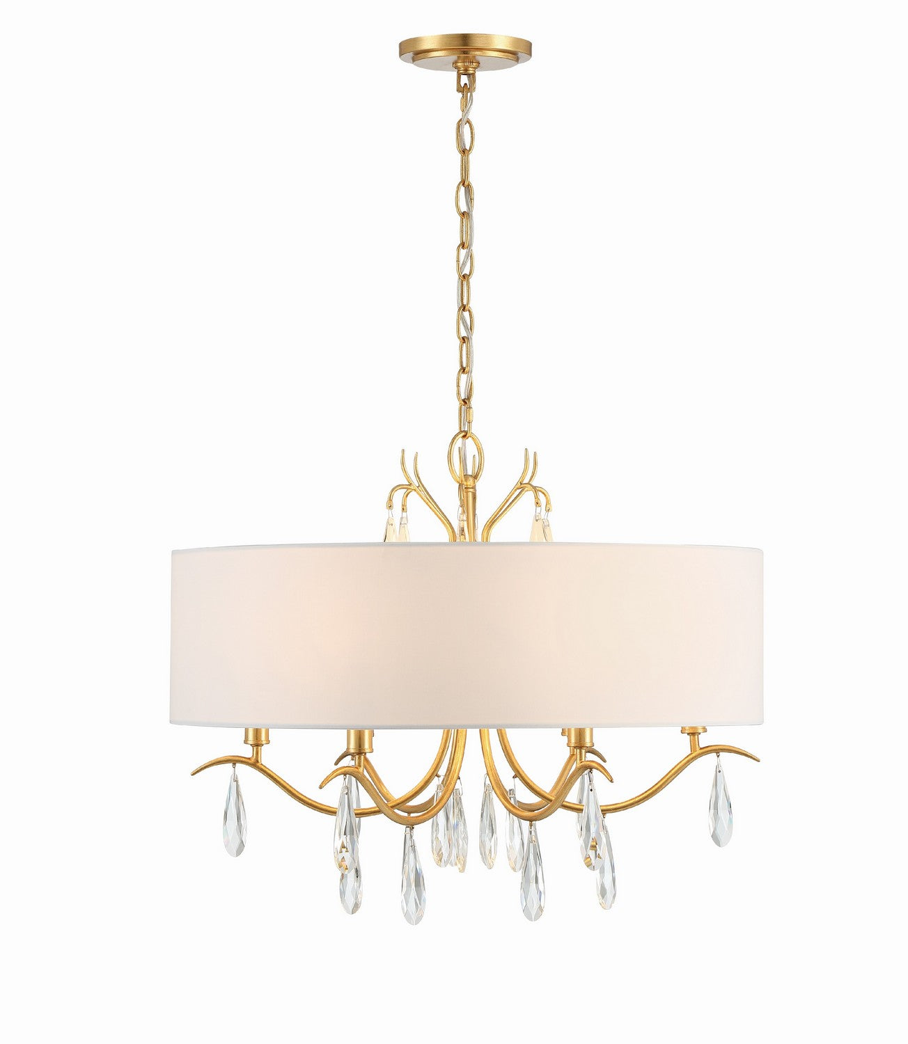 Crystorama - ROL-18806-GA - Six Light Chandelier - Rollins - Antique Gold