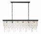 Crystorama - WIN-617-BF-CL-MWP - Six Light Chandelier - Winham - Black Forged