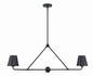 Crystorama - XAV-B9302-MK - Two Light Chandelier - Xavier - Matte Black