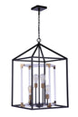 Craftmade - 58094-FBSB - Four Light Pendant - Aaron - Flat Black/Satin Brass