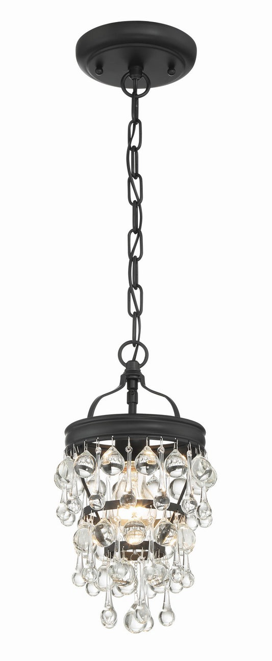 Crystorama - 131-MK - One Light Mini Chandelier - Calypso - Matte Black