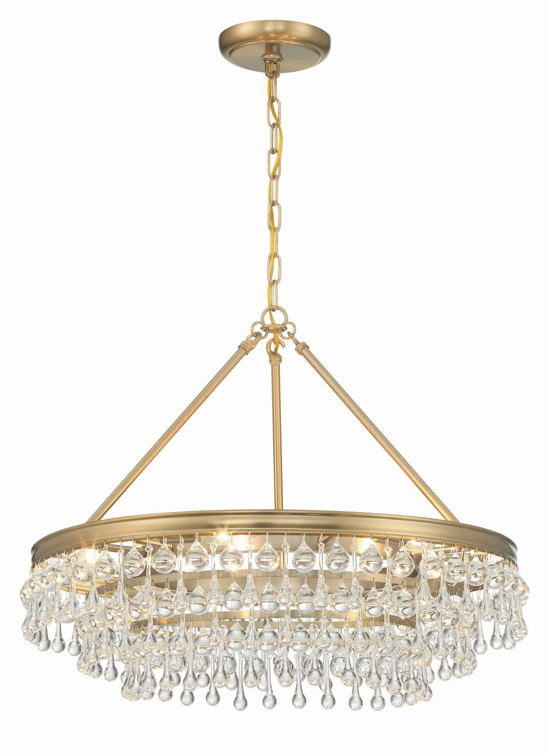 Crystorama - 237-VG - Six Light Chandelier - Calypso - Vibrant Gold