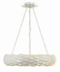 Crystorama - 536-MT - Six Light Pendant - Broche - Matte White