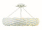 Crystorama - 536-MT_CEILING - Six Light Semi Flush Mount - Broche - Matte White