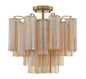 Crystorama - ADD-300-AG-AM_CEILING - Four Light Semi Flush Mount - Addis - Aged Brass