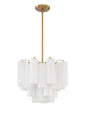 Crystorama - ADD-300-AG-WH - Four Light Chandelier - Addis - Aged Brass