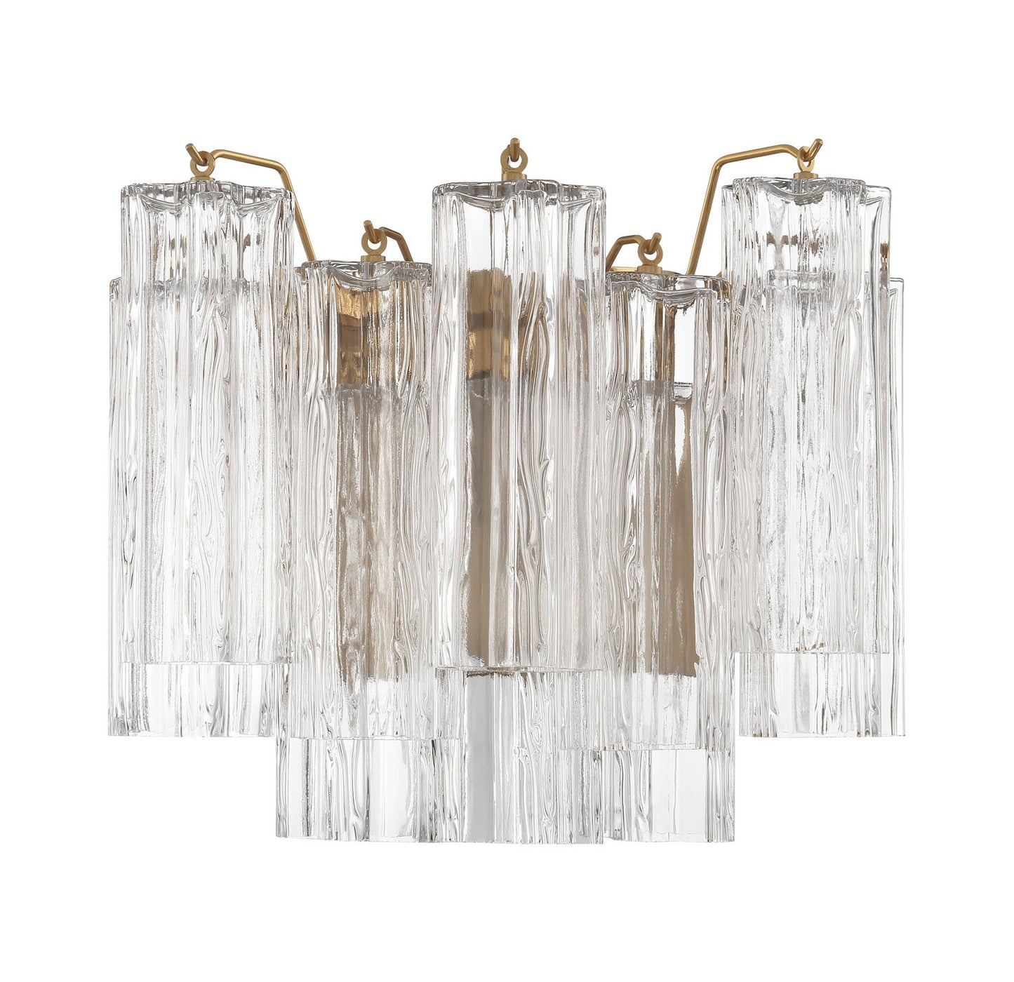 Crystorama - ADD-302-AG-CL - Two Light Wall Sconce - Addis - Aged Brass