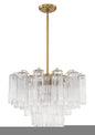 Crystorama - ADD-308-AG-CL - Nine Light Chandelier - Addis - Aged Brass