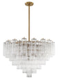 Crystorama - ADD-316-AG-CL - 16 Light Chandelier - Addis - Aged Brass