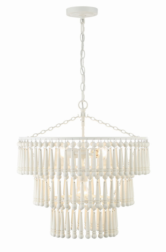 Crystorama - TIA-7103-MT - Three Light Pendant - Tiana - Matte White