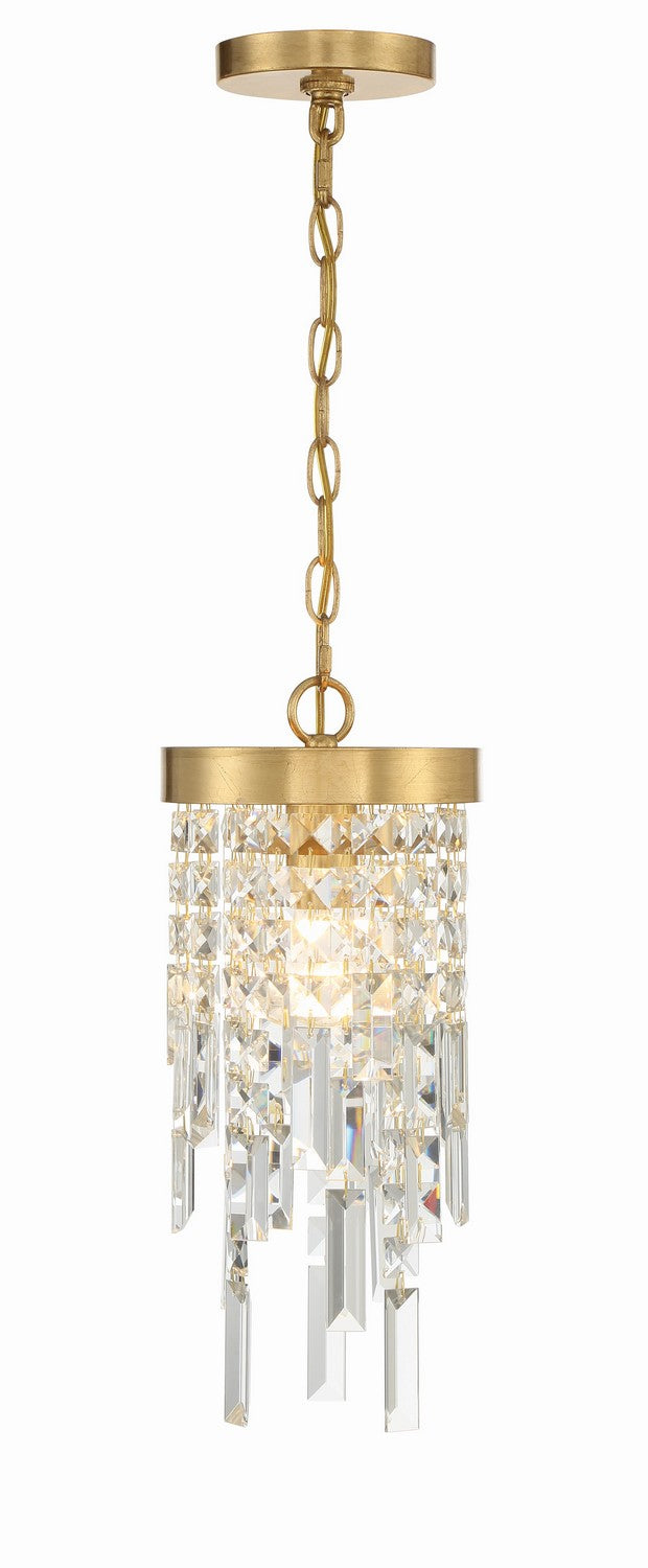 Crystorama - WIN-210-GA-CL-MWP - One Light Pendant - Winfield - Antique Gold