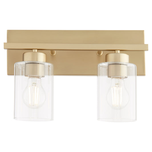 Quorum - 5012-2-80 - Two Light Vanity - Carter - Aged Brass