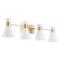 Quorum - 5119-4-80 - Four Light Vanity - Beldar - Aged Brass w/ Gloss Opal