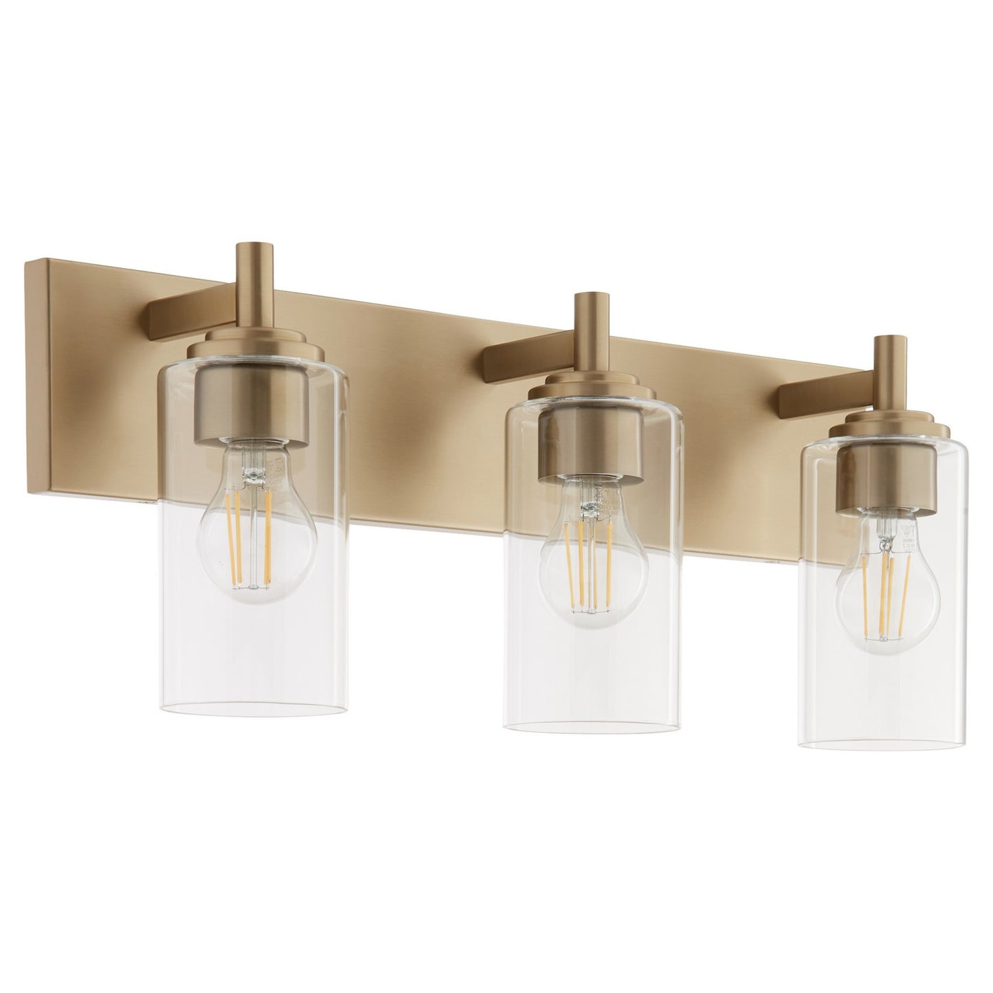 Quorum - 5200-3-80 - Three Light Vanity - Fallstaff - Aged Brass