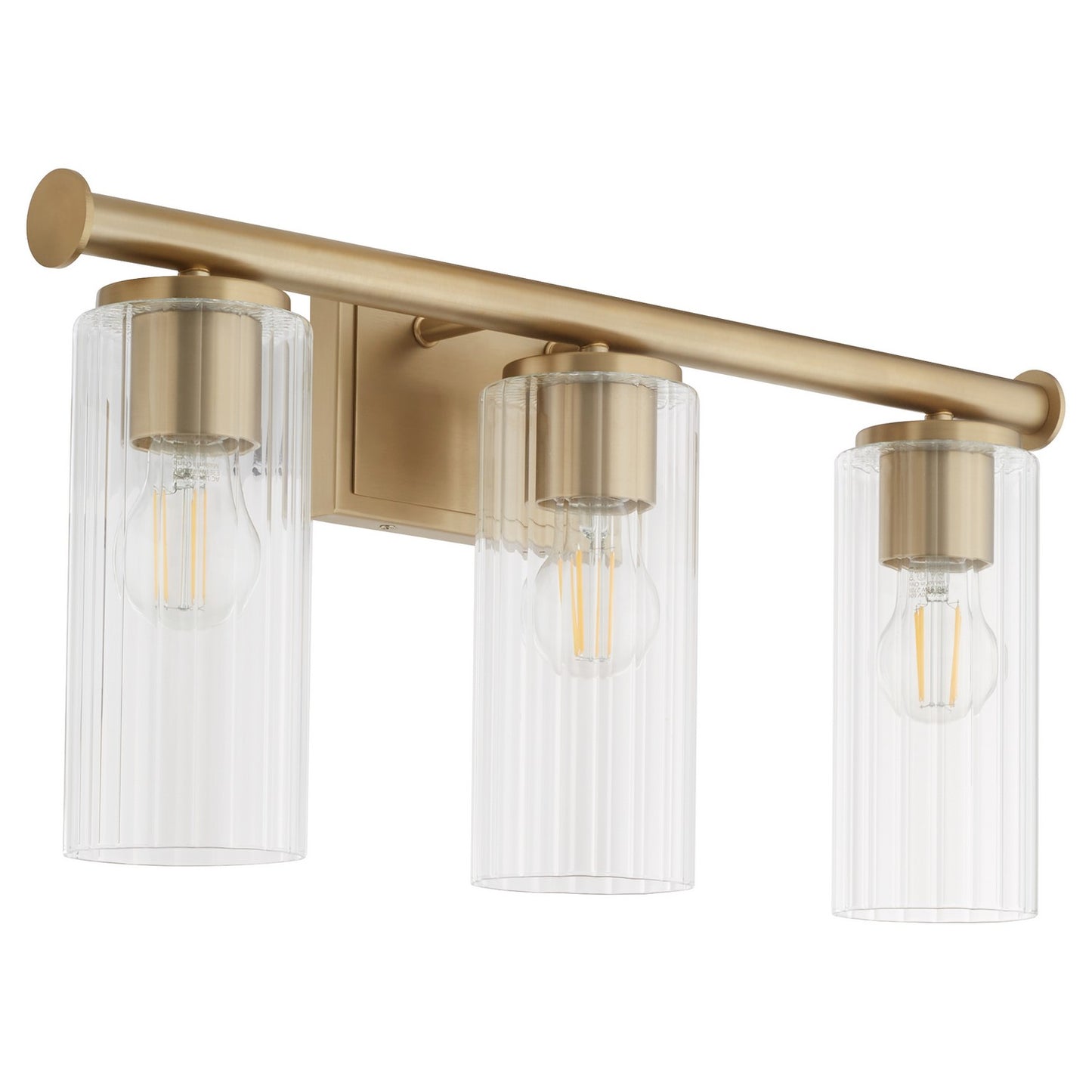 Quorum - 541-3-80 - Three Light Vanity - Juniper - Aged Brass