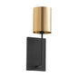 Quorum - 557-1-6980 - One Light Wall Mount - Harmony - Textured Black w/ Aged Brass