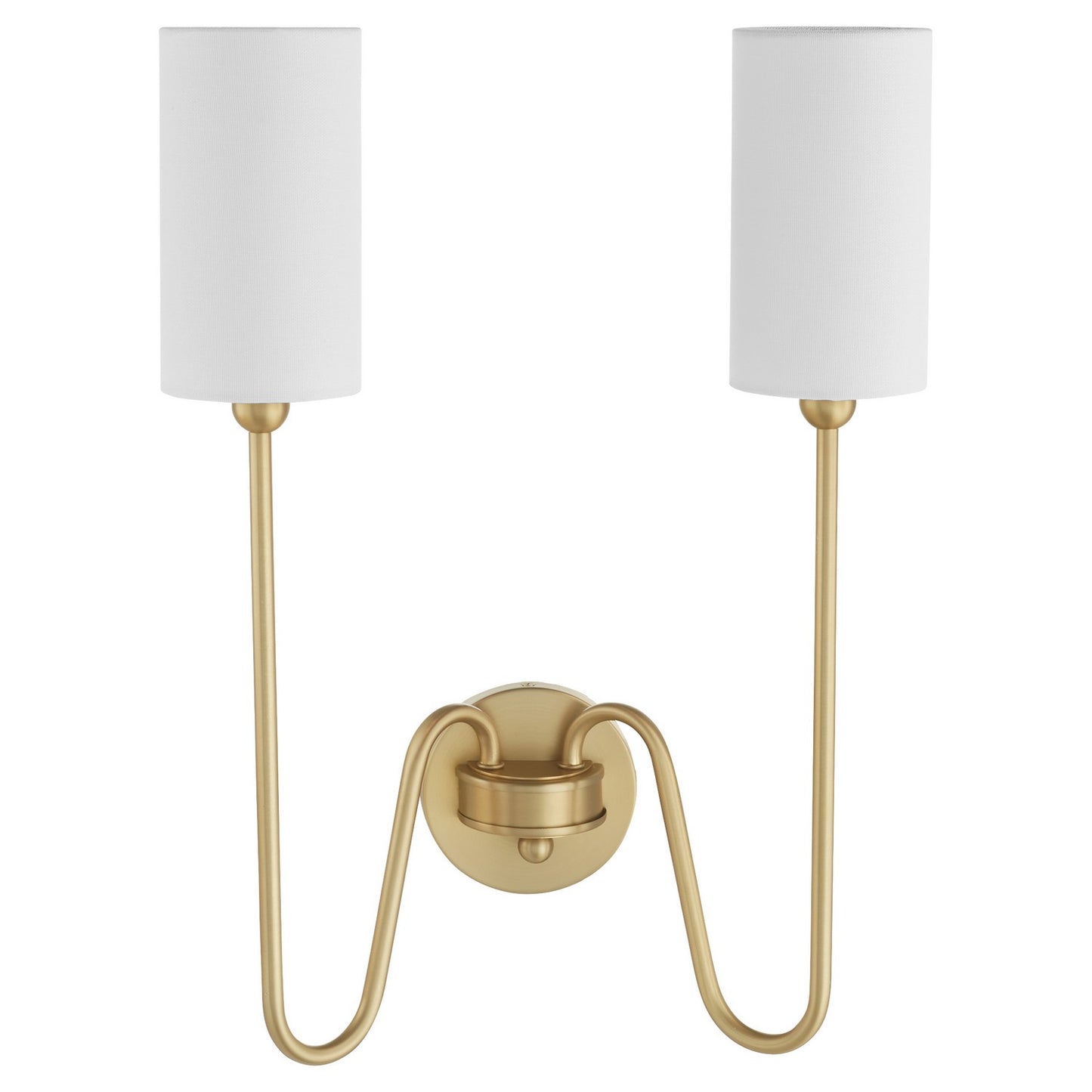 Quorum - 597-2-80 - Two Light Wall Mount - Charlotte - Aged Brass