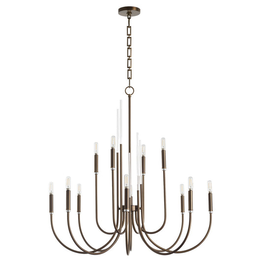 Quorum - 6223-12-81 - 12 Light Chandelier - SUMMIT - Dark Brass