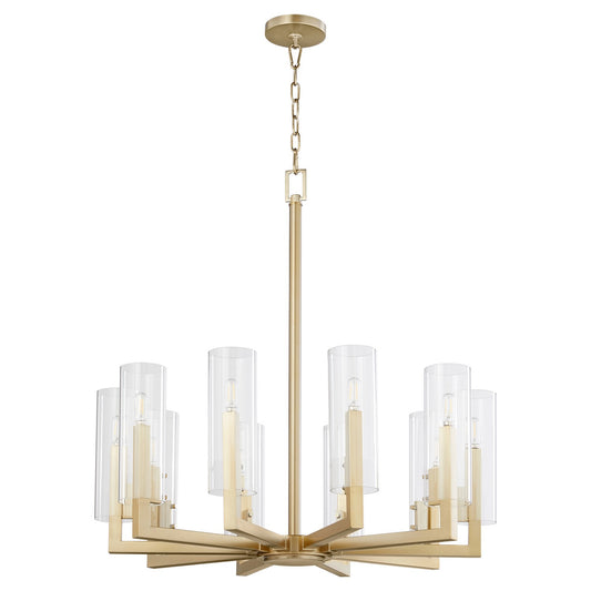 Quorum - 6277-10-80 - Ten Light Chandelier - Harbin - Aged Brass