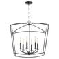 Quorum - 6412-6-59 - Six Light Pendant - Mantle - Matte Black