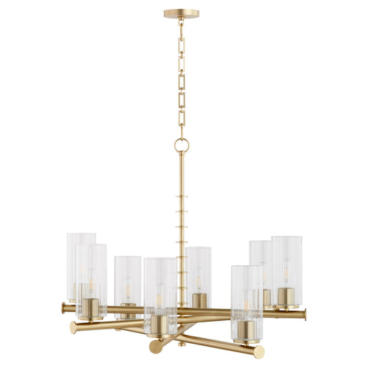 Quorum - 641-8-80 - Eight Light Chandelier - Juniper - Aged Brass