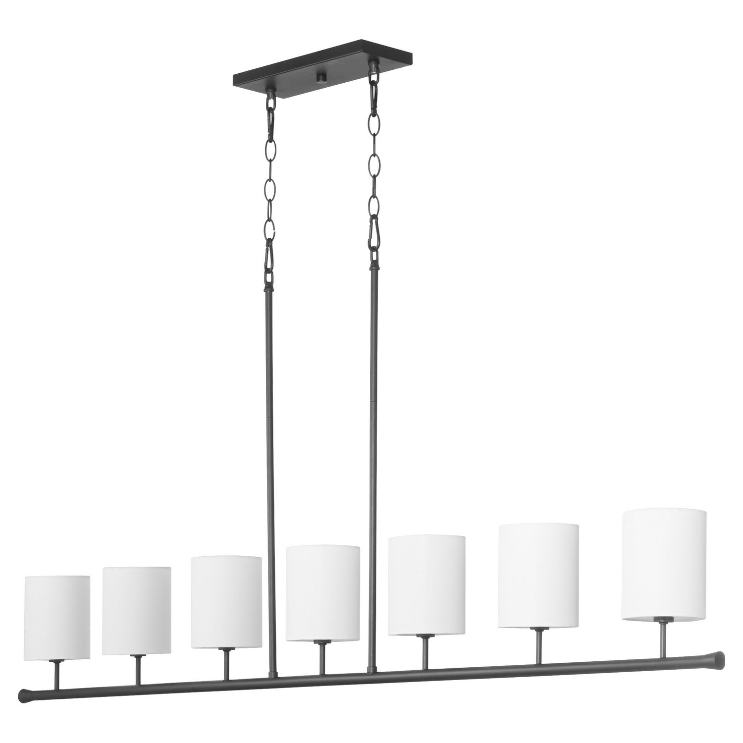 Quorum - 647-7-59 - Seven Light Linear Chandelier - Harmony - Matte Black