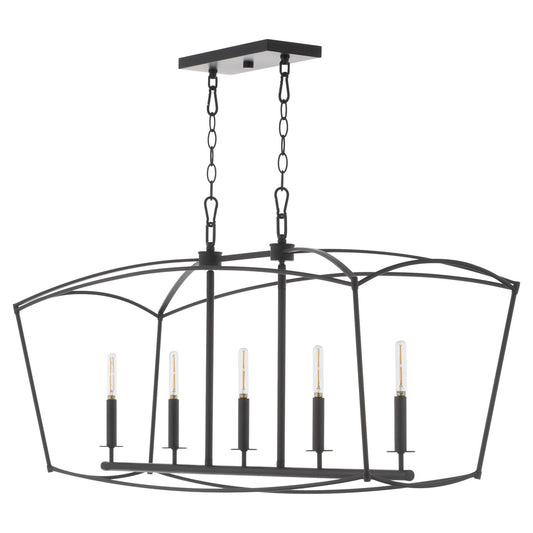 Quorum - 6512-5-59 - Five Light Chandelier - Mantle - Matte Black