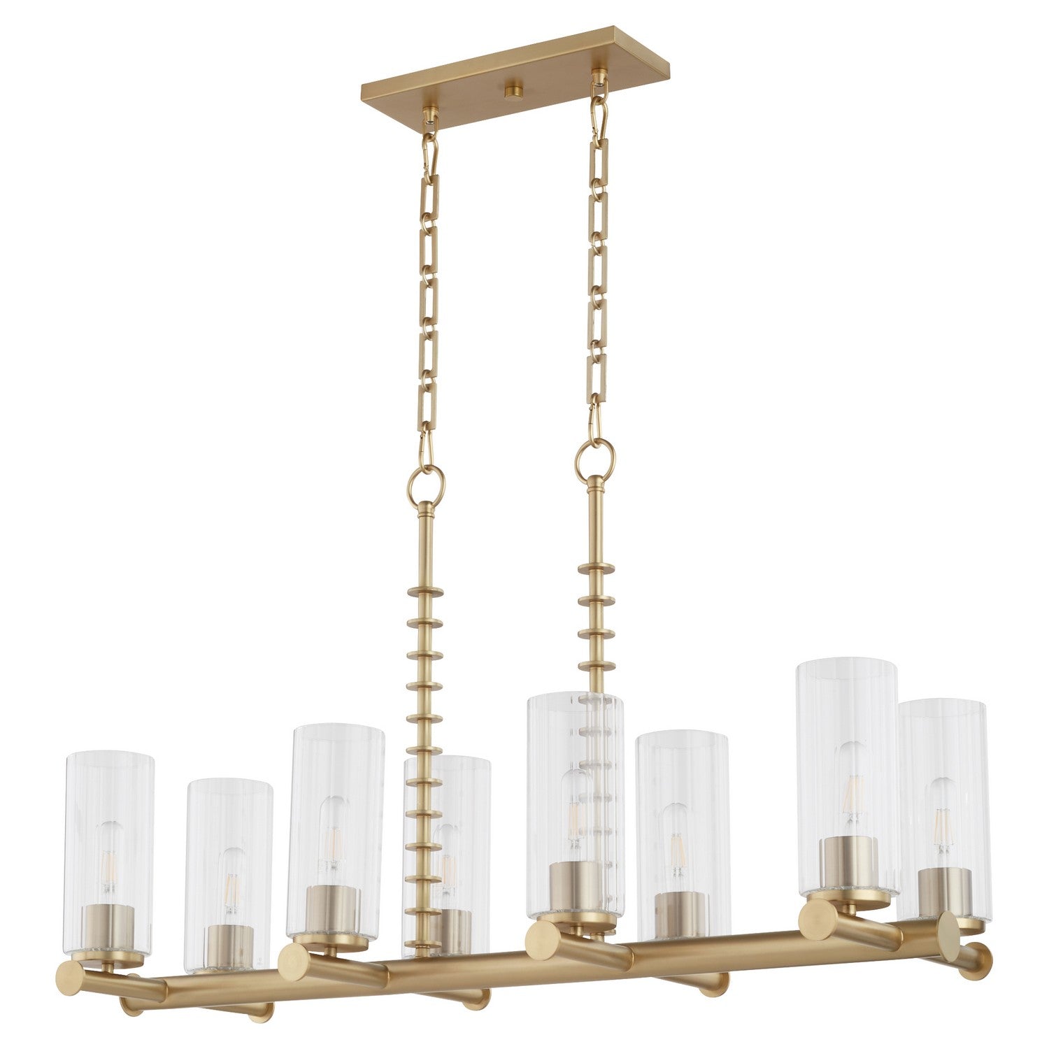 Quorum - 651-8-80 - Eight Light Chandelier - Juniper - Aged Brass