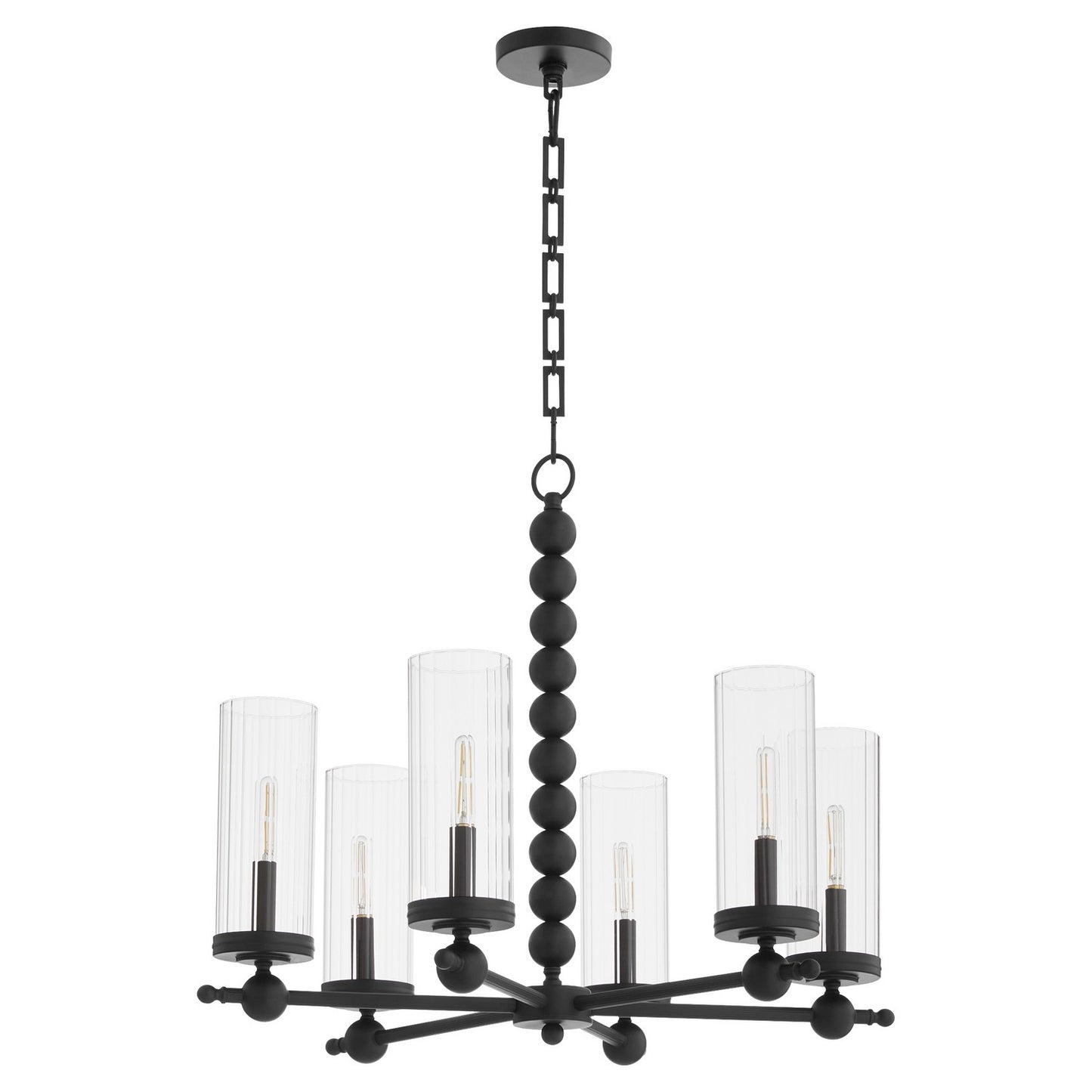 Quorum - 660-6-59 - Six Light Chandelier - Lee Boulevard - Matte Black