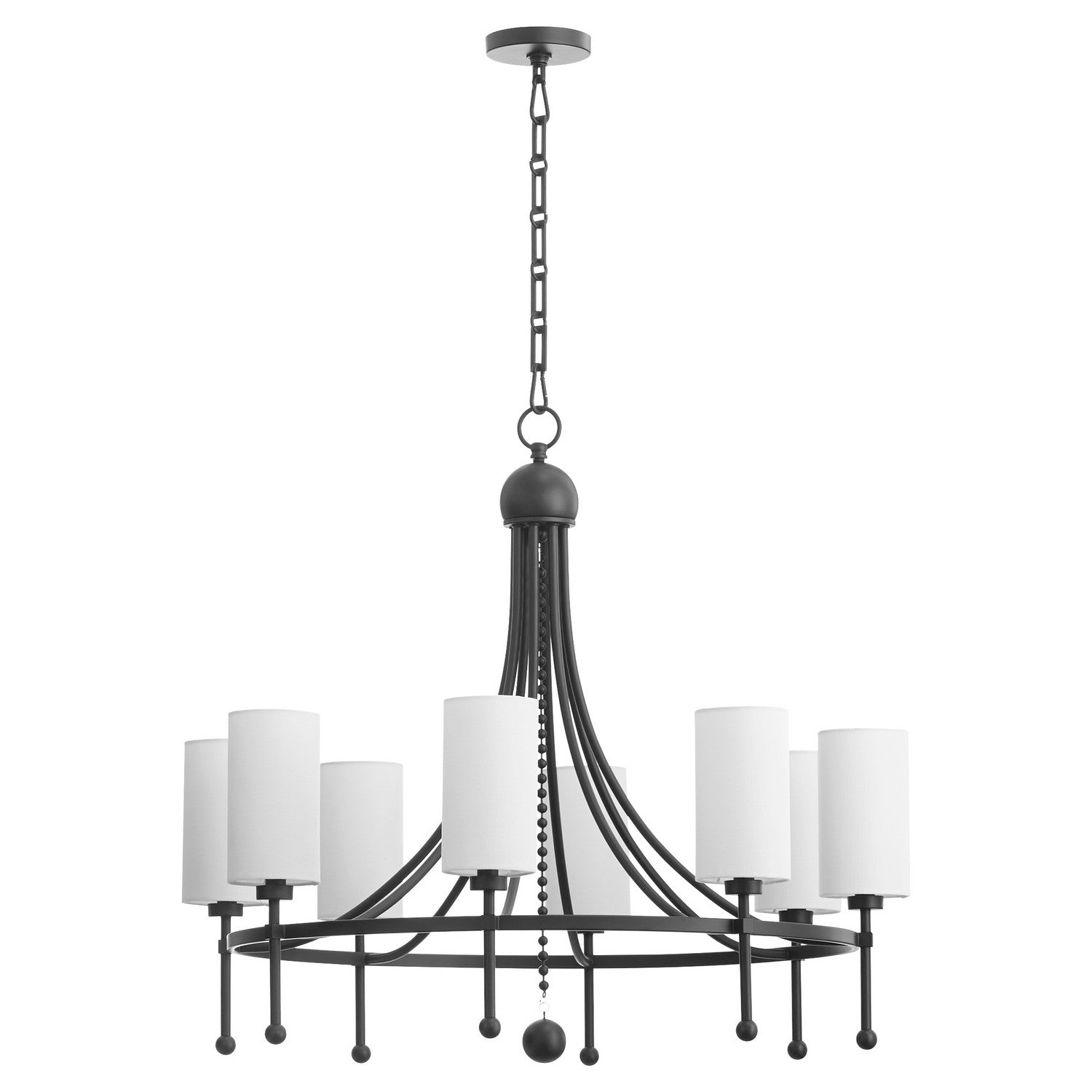 Quorum - 664-8-59 - Eight Light Chandelier - Lee Boulevard - Matte Black