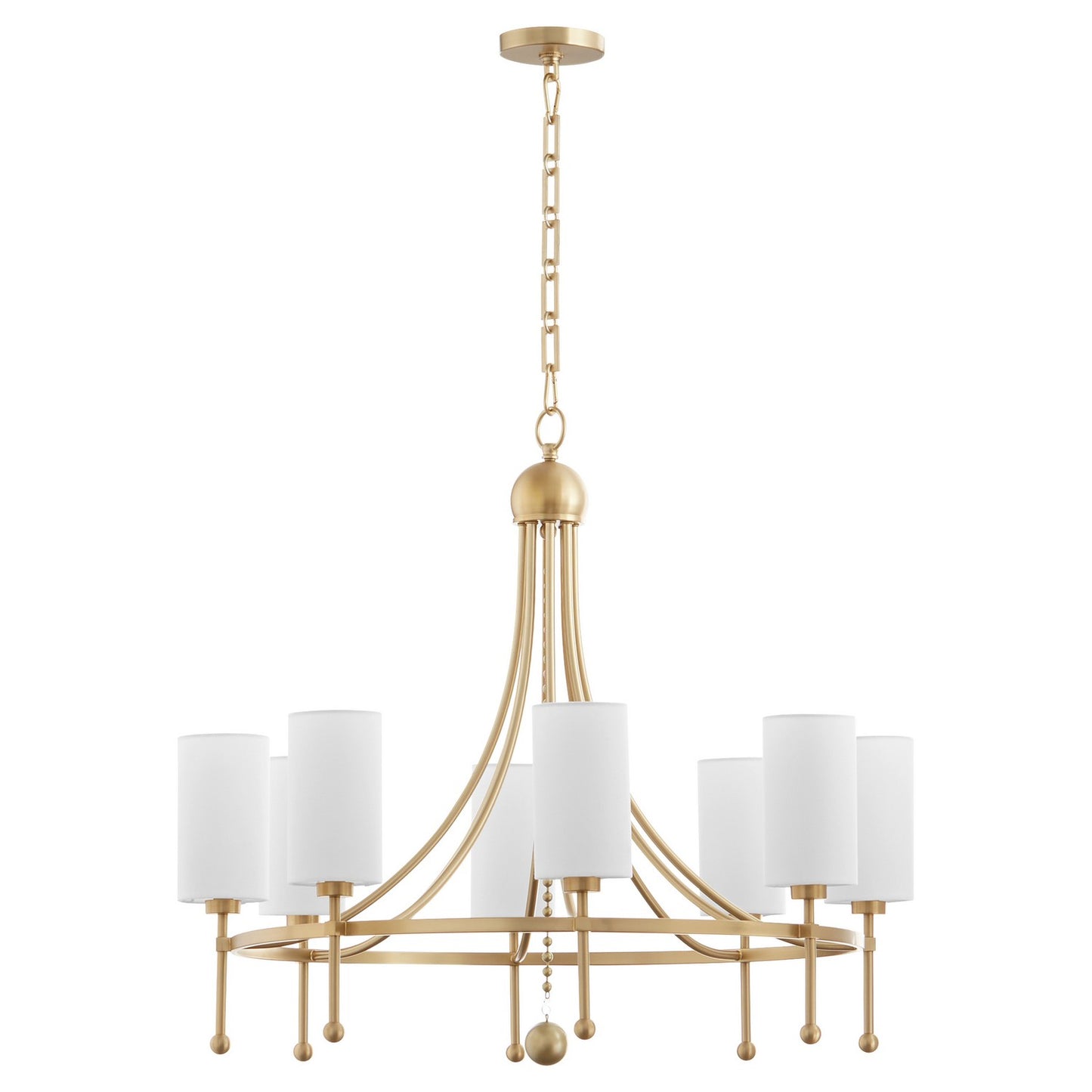 Quorum - 664-8-80 - Eight Light Chandelier - Lee Boulevard - Aged Brass