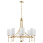 Quorum - 664-8-80 - Eight Light Chandelier - Lee Boulevard - Aged Brass