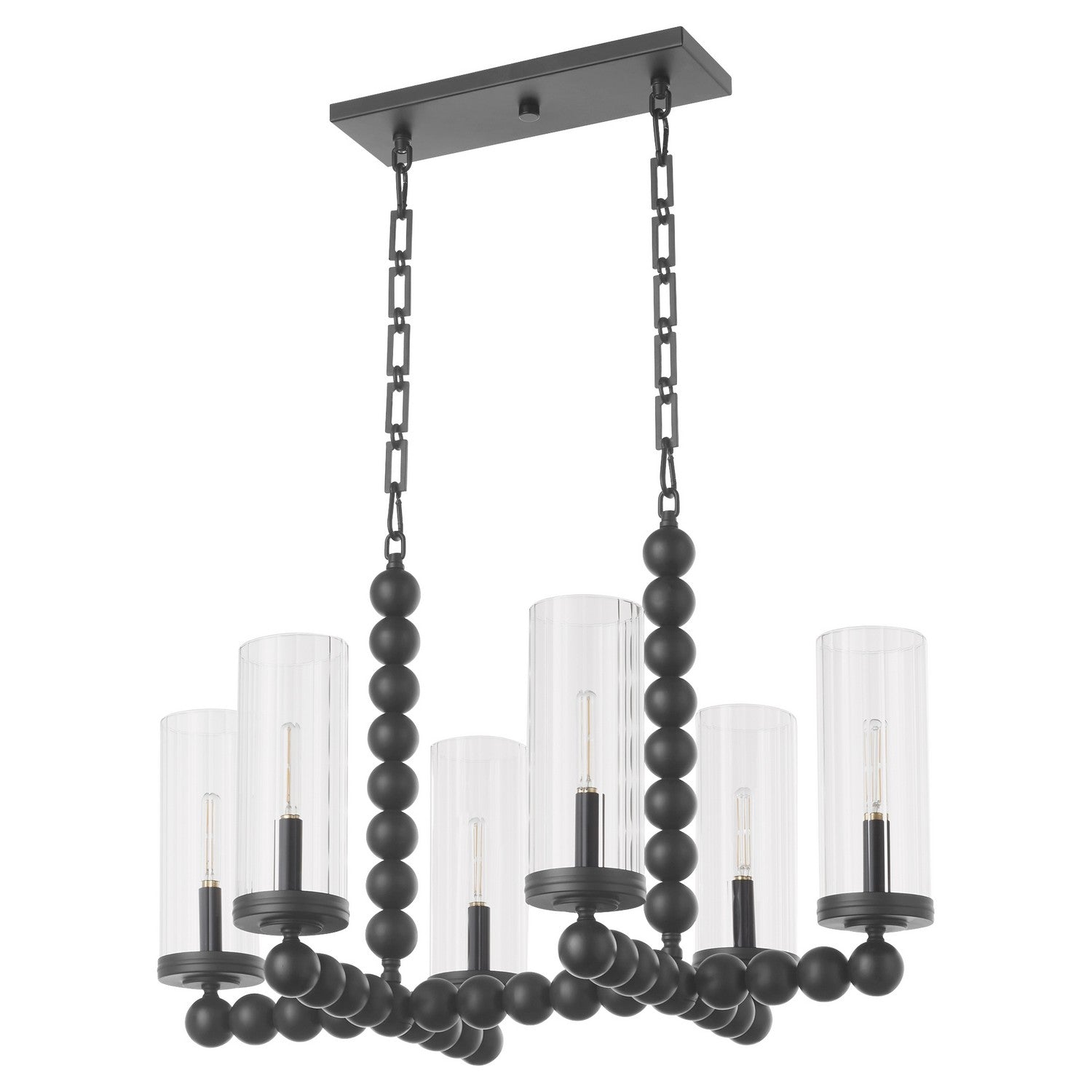 Quorum - 665-6-59 - Six Light Chandelier - Lee Boulevard - Matte Black