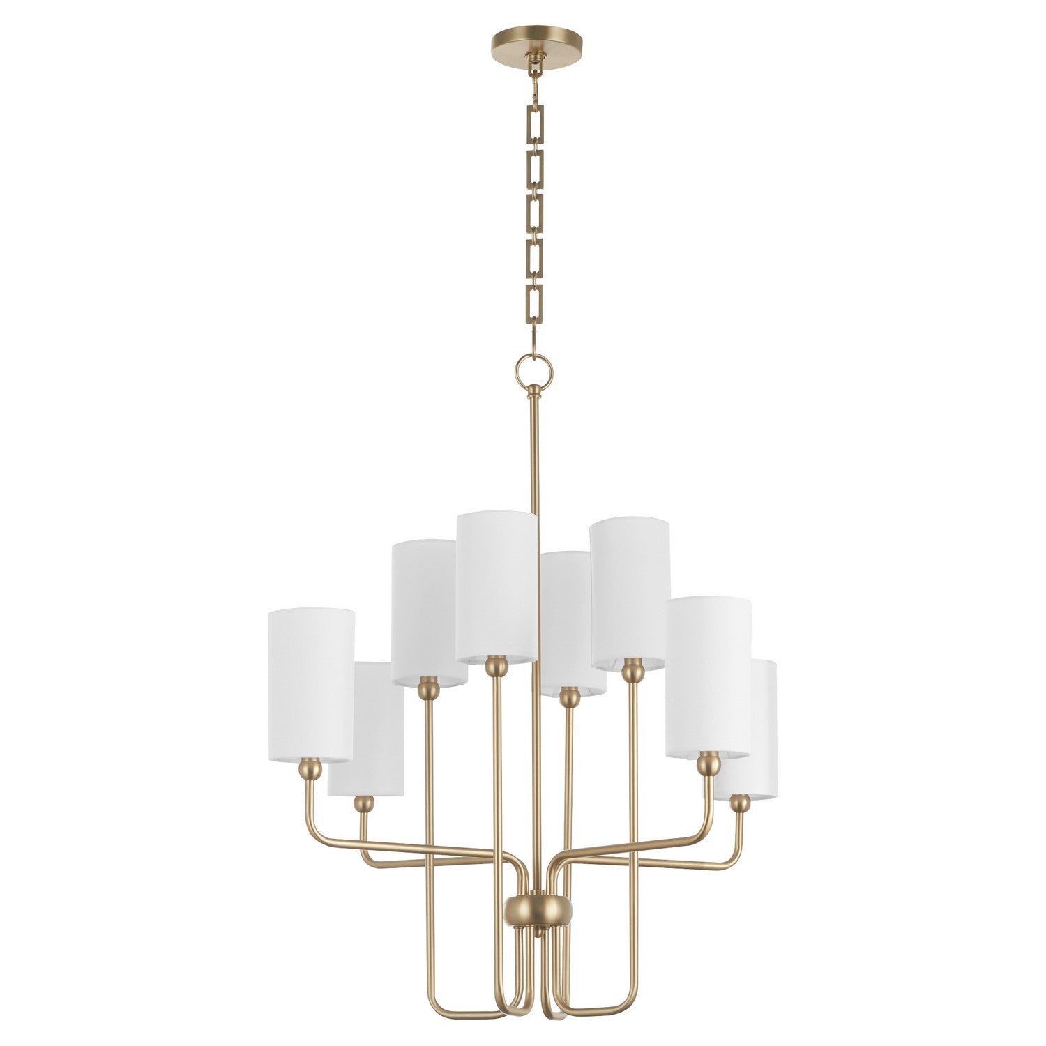 Quorum - 698-8-80 - Eight Light Chandelier - Charlotte - Aged Brass