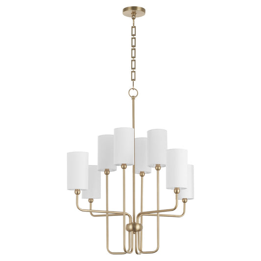 Quorum - 698-8-80 - Eight Light Chandelier - Charlotte - Aged Brass