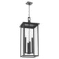 Quorum - 7128-4-69 - Four Light Pendant - Westerly - Textured Black