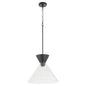 Quorum - 8119-259 - One Light Pendant - Beldar - Matte Black w/ Clear Glass